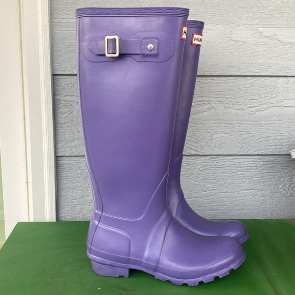 Hunter Purple Rain Boot Women’s size 5m / 6f - Picture 3 of 16